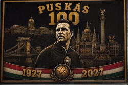  Puskás hűtőmágnes Puskás 100