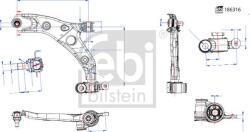 FEBI Bilstein 186316 - Brat, suspensie roata - Brat suspensie fata stanga 20 mm MAZDA 6. 6 - KOMBI. CX - 5 2.0 - 2.2D - 2.5 11.11 - - FEBI Bilstein-186316 (FEBIBILSTEIN186316)
