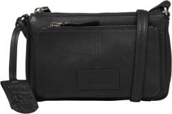Burkely Nela kis női bőr crossbody táska - fekete