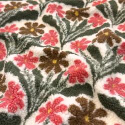  Kabát anyag TEDDY JACQUARD Flowers