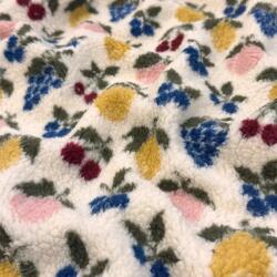  Kabát anyag TEDDY JACQUARD Pretty mix design E