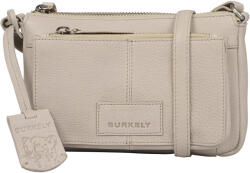Burkely Nela kis női bőr crossbody táska - világosszürke