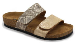 LEON 4000 LEON Comfort női bőr papucs (LEON2947-arany-kigyo)