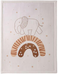 Hakuna Matte Saltea de joaca coral velvet cu spuma memorie 120 x 170 cm - Rainbow Elephant - Hakuna Matte Covor