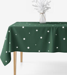 Goldea față de masă de crăciun 100% bumbac - steluțe pe verde închis 140 x 220 cm Fata de masa