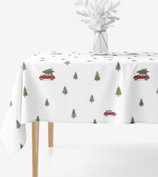 Goldea față de masă de crăciun 100% bumbac - drumul după brad 120 x 120 cm Fata de masa