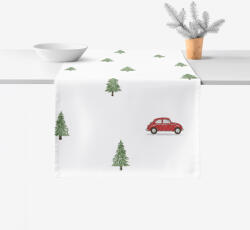 Goldea napron de masă de crăciun 100% bumbac - drumul după brad 20x140 cm Fata de masa
