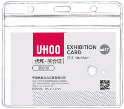UHOO Suport ecuson orizontal, 98x68 mm, cu fermoar UHOO 6687