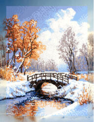 Art City Set goblen cu diamante, cu sasiu, Peisaj de iarna, 30x40 cm (VA902)