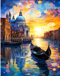 Art City Set goblen cu diamante, cu sasiu, Venetia la apus de soare, 30x40 cm (VA820)