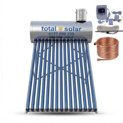 TotalSolar Panou solar apa calda presurizat cu serpentina 20 tuburi vidate, bazin 200 litri, controler TK7, inox