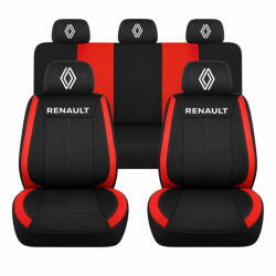 AutoHelix MSA Set Huse Scaune Universale Vision, Rosu Personalizate cu Renault Nou (VISIONROSU14)