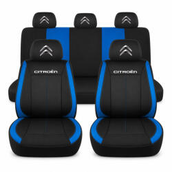 AutoHelix MSA Set Huse Scaune Universale Vision, Albastru Personalizate cu Citroen (VISIONALBASTRU2)
