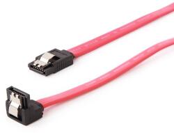 Gembird Serial ATA III 30 cm Data Cable with 90 degree bent, metal clips, red (CC-SATAM-DATA90-0.3M)