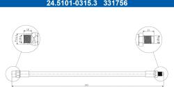 ATE Furtun Frana 24.5101-0315.3 Bmw 5 (24.5101-0315.3)