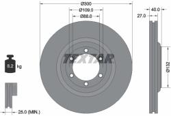 TEXTAR Disc Frana 92282403 Chevrolet Colorado Crew Cab/Colorado Standard Cab Isuzu Mu-7 (92282403)