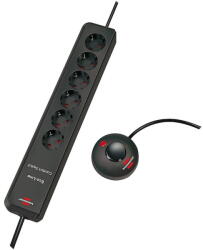 brennenstuhl Power Strip "Eco-Line", 6 Compartment with Foot Switch, Anthracite (00154898)