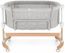 Petite&Mars Pat Copii Petite&Mars Co-sleeper Glory 2in1 Cu Leganare Ajustare pe Inaltime in 5 Pozitii Cu Saltea 0 luni+ Greutate Suportata 9Kg Bej (926587)