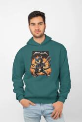 D&B Unisex Hoodie ZN00013 Meowtallica Sötét türkiz-Méret S (ZN00013 Meowtallica Jade S)