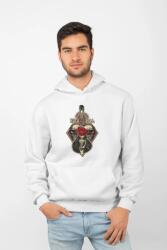 D&B Unisex Hoodie ZN00014 Rock Fehér-Méret XL (ZN00014 Rock White XL)