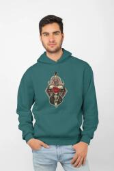 D&B Unisex Hoodie ZN00014 Rock Sötét türkiz-Méret 3XL (ZN00014 Rock Jade 3XL)