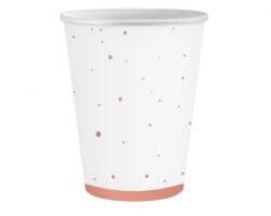  Rózsaszín Rose Gold Celebrate papír pohár 6 db-os 250 ml (MLG166552) - aprotalpak