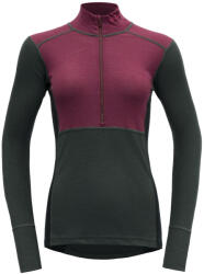 Devold Lauparen Merino 190 Zip Neck női funkcionális felső L / fekete/piros
