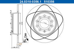ATE Disc frana ATE 24.0310-0356.1 (24.0310-0356.1)