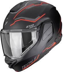 Scorpion Cască de motocicletă Scorpion EXO-TECH II Dash, flip-up, negru mat-argintiu-roșu (SCRP180-565-262)