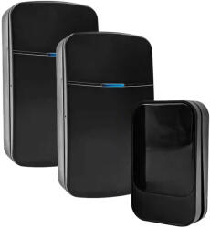 OMU system NBKK02-1A2VB Vezeték nélküli csengő 1 adó kinetic kapcsoló és 2 vevő elem nem szükséges fekete (NBKK02-1A2VB)