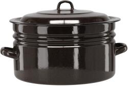Chomik Oală emailată cu capac 25l 40cm maro 68418 (EMA3608)