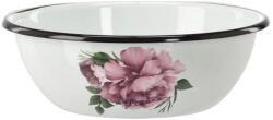 Chomik Bol emailat 1, 5l 20cm alb cu model bujor Laura 68435 (EMA9075) Castron