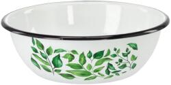 Chomik Bol emailat 1, 5l 20cm alb cu model ficus 68434 (EMA9068) Castron