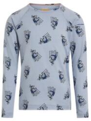 icebreaker Merino 200 Oasis LS Crewe Bear Tour AOP Kids Tricou cu mânecă lungă ZINC BLUE/AOP 14