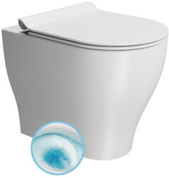 SAPHO GSI Tono álló kerámia WC csésze 36x53 cm GeniusFlush öblítéssel és DualGlaze+ bevonattal, matt fehér 641009 (641009)