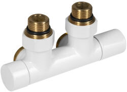 Aqualine R-start radiátorszelep középső bekötéshez, fehér SR230W (SR230W)