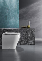 SAPHO GSI Tono álló kerámia WC csésze 36x53 cm GeniusFlush öblítéssel és ExtraGlaze bevonattal, fehér 641011 (641011)
