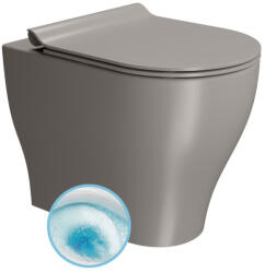 SAPHO GSI Tono álló kerámia WC csésze 36x53 cm GeniusFlush öblítéssel és DualGlaze+ bevonattal, matt tortora 641005 (641005)