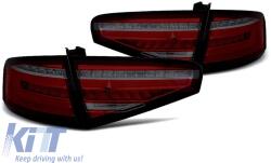  Tuning LED hátsó lámpa szett Audi A4 sedan 2012-2015 piros/füstös alap, bal és jobb (ABAUTX6010057)