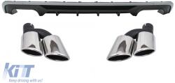 KITT Lökhárító diffúzor AUDI A3 8V Sportback 16-19, kipufogóvégekkel, S3 Dizájn (CORDAUA38VFHNTY)
