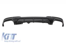 KITT Dupla kipufogóvég diffúzor BMW 5 F10 F11 (2011-2017) M-Performance Dizájn, zongoralakk fekete (RDBMF10MPDOTHPB)