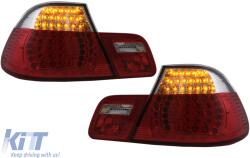 KITT Lightning LED hátsó lámpák BMW 3-as E46 Coupe Non-Facelift (1999-2003) piros-fehér (TLBME462DRCNFL2)