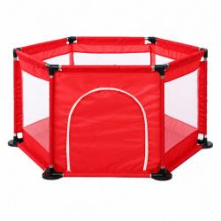 Flippy Tarc de Joaca si Siguranta pentru Copii DNT-104, Flippy, Dimensiuni 130 x 115 x 65 cm, Structura de Protectie pentru Interior, Rosu (167162)