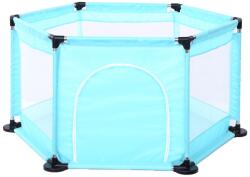 Flippy Tarc de Joaca si Siguranta pentru Copii DNT-104, Flippy, Dimensiuni 130 x 115 x 65 cm, Structura de Protectie pentru Interior, Albastru deschis (167165)