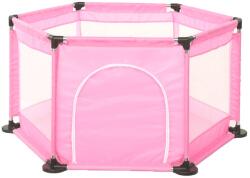 Flippy Tarc de Joaca si Siguranta pentru Copii DNT-104, Flippy, Dimensiuni 130 x 115 x 65 cm, Structura de Protectie pentru Interior, Roz deschis (167168)