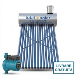 TotalSolar Panou solar nepresurizat, boiler 150 litri, pompa marire presiune, 15 tuburi, flotor 5 litri, inox
