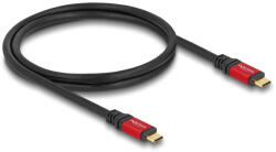 Delock 80090 USB 3.2 Gen 1 (3.1 Gen 1) 1 M USB C 5 Gbit/s 100 W Fekete, Vörös USB kábel (80090)