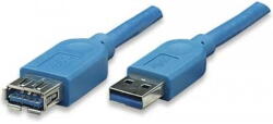 TECHLY Cablu USB USB-A - USB-A 0.5 m Albastru (ICOC-U3-AA-005-EX)