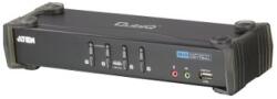 ATEN CS1764A 4-Port DVI USB 2.0 KVMP Switch, 4x DVI-D Cables, 2-port Hub, Audio (CS1764A-AT-G)