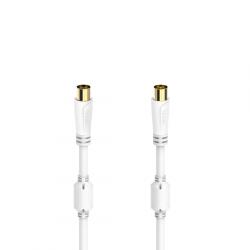 Hama Cablu coaxial, Coax Plug - Coax Socket, gold-plated, 5.0 m, 100 dB (00205248)